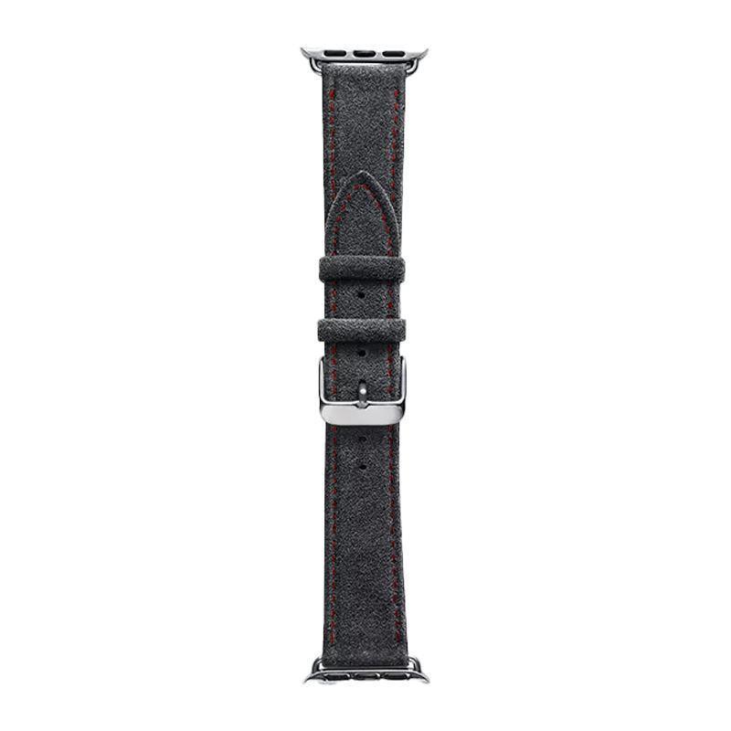 Alcanside | Apple Watch Alcantara Strap | Space Grey/Red Stitching - 42/44/45mm & Ultra (49mm) - Image 2
